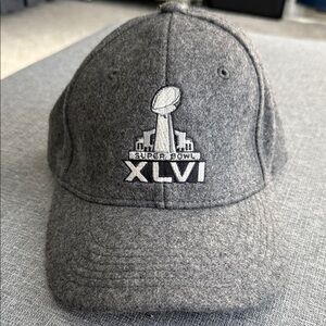 -NEW Super Bowl XLVI Gray Cap